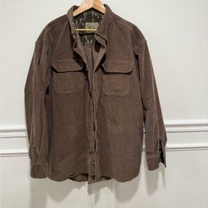 OAK Men's Dark Brown Corduroy Shirt Jacket